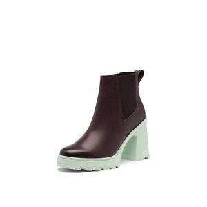 Sorel Women's Brex Heel Chelsea Boot - New Cinder, Sea Sprite, US 10